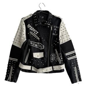 RedFox Girl Power Designer Leather Jacket XL